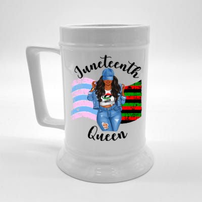 Transexual Pride Juneteenth Queen Black Mom Mamma Meaningful Gift Beer Stein