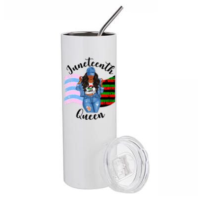 Transexual Pride Juneteenth Queen Black Mom Mamma Meaningful Gift Stainless Steel Tumbler