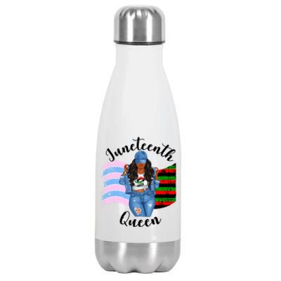 Transexual Pride Juneteenth Queen Black Mom Mamma Meaningful Gift Stainless Steel Insulated Water Bottle