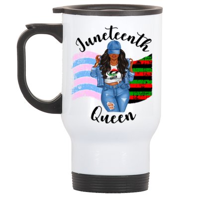 Transexual Pride Juneteenth Queen Black Mom Mamma Meaningful Gift Stainless Steel Travel Mug