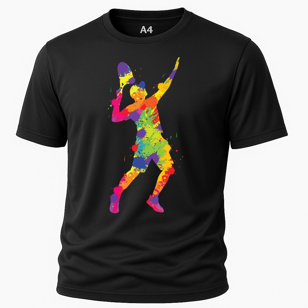 Tennis Player Kids Boy Cooling Performance Crew T-Shirt