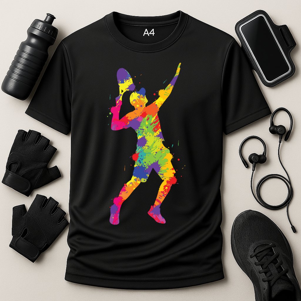 Tennis Player Kids Boy Cooling Performance Crew T-Shirt