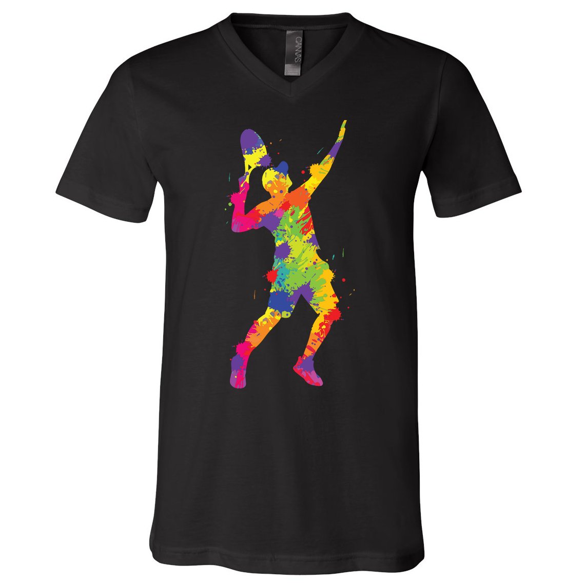 Tennis Player Kids Boy V-Neck T-Shirt