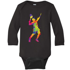 Tennis Player Kids Boy Baby Long Sleeve Bodysuit