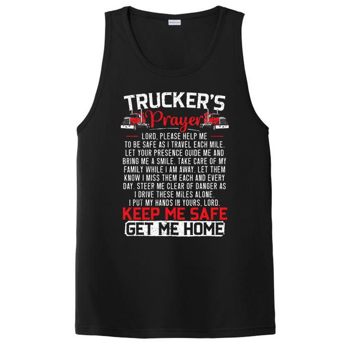 Truckers Prayer Keep Me Safe Get Me Home Truck Driver PosiCharge Competitor Tank