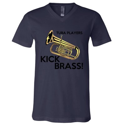 Tuba Players Kick Brass V-Neck T-Shirt