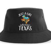 Texas Pride Kids Women Just A Who Loves Her Texas Sustainable Bucket Hat