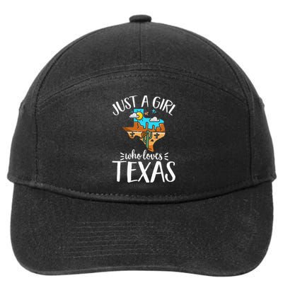 Texas Pride Kids Women Just A Who Loves Her Texas 7-Panel Snapback Hat