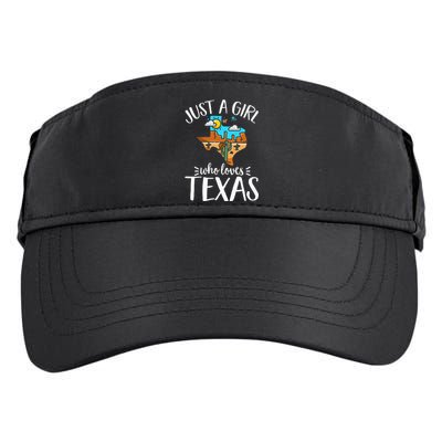 Texas Pride Kids Women Just A Who Loves Her Texas Adult Drive Performance Visor