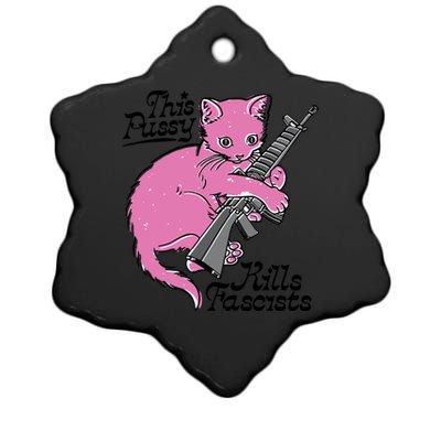 This Pussy Kills Fascists Ceramic Star Ornament