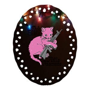 This Pussy Kills Fascists Ceramic Oval Ornament