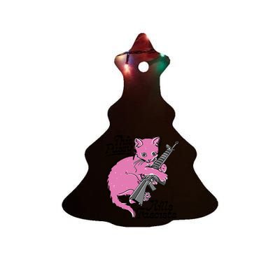 This Pussy Kills Fascists Ceramic Tree Ornament