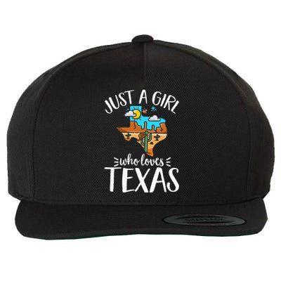 Texas Pride Kids Women Just A Who Loves Her Texas Wool Snapback Cap