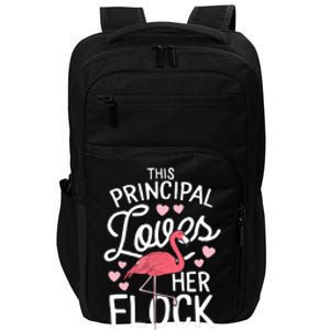 This Principal Loves Her Flock Flamingo Teacher School Gift Impact Tech Backpack