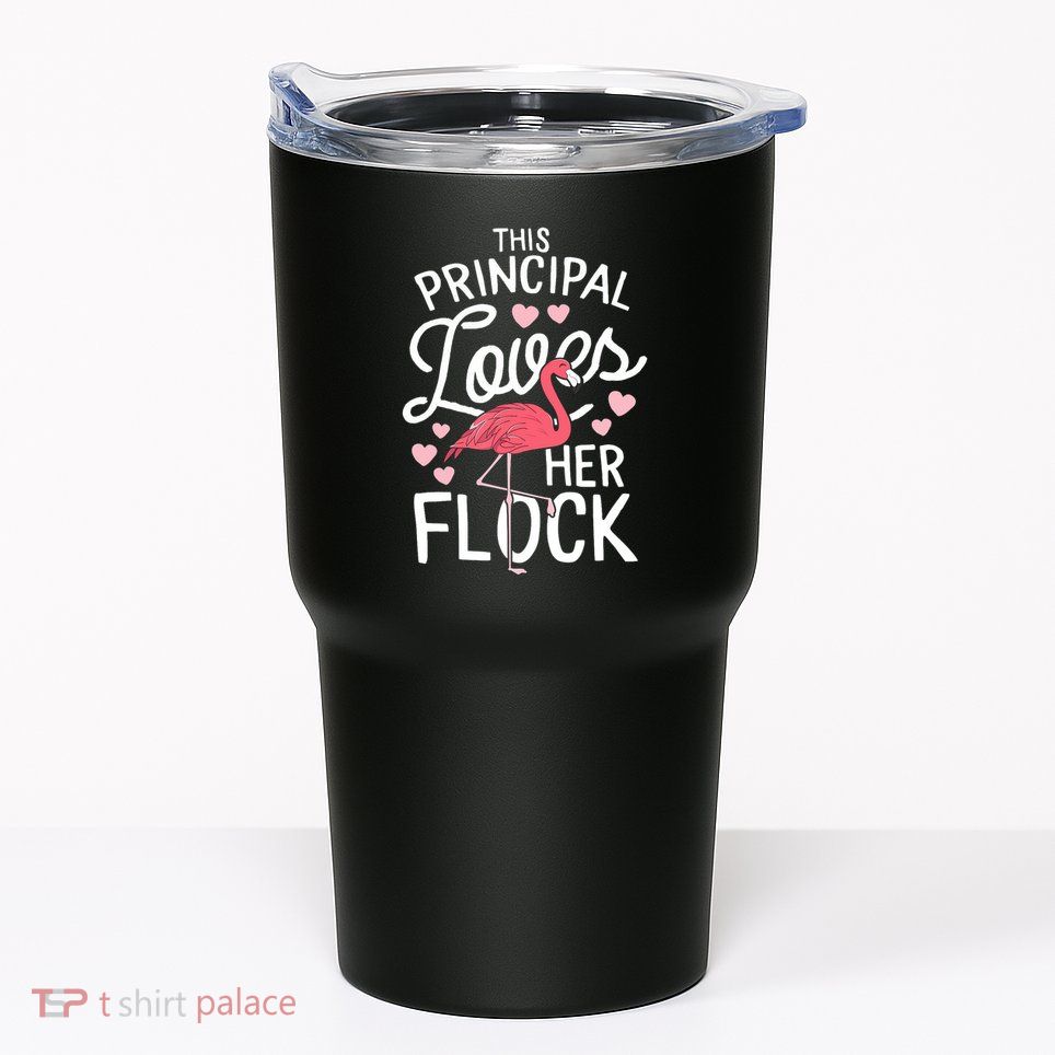 This Principal Loves Her Flock Flamingo Teacher School Gift Tumbler