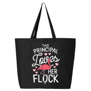 This Principal Loves Her Flock Flamingo Teacher School Gift 25L Jumbo Tote