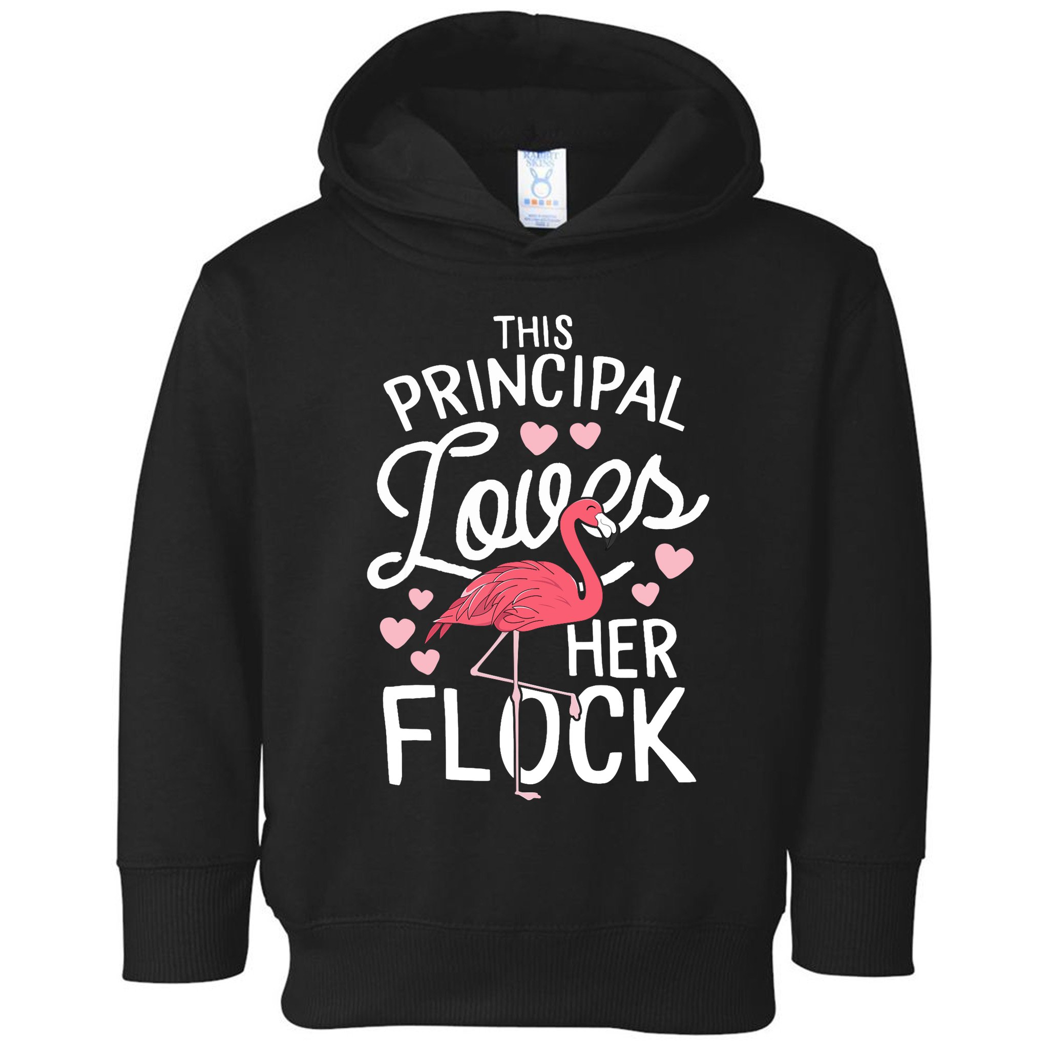 This Principal Loves Her Flock Flamingo Teacher School Gift Toddler Hoodie