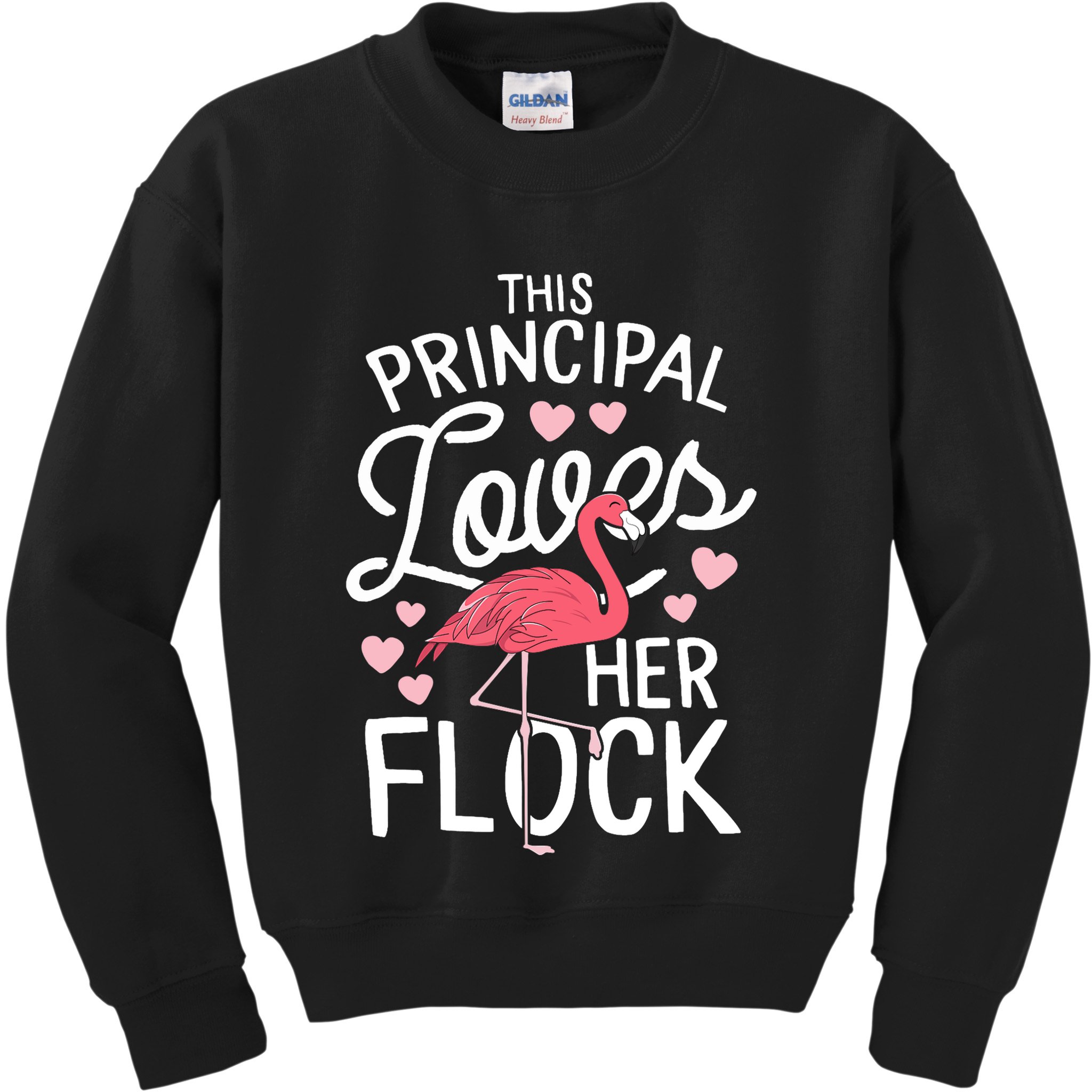 This Principal Loves Her Flock Flamingo Teacher School Gift Kids Sweatshirt