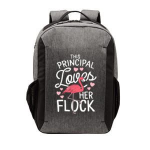 This Principal Loves Her Flock Flamingo Teacher School Gift Vector Backpack