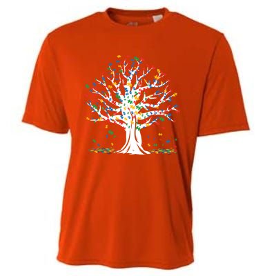 Tree Puzzle Love Special April Autism Awareness Gift Cooling Performance Crew T-Shirt