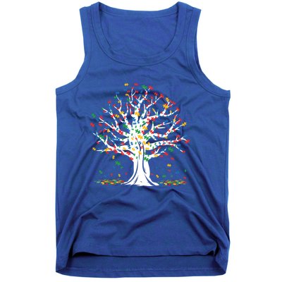 Tree Puzzle Love Special April Autism Awareness Gift Tank Top