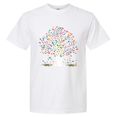 Tree Puzzle Love Special April Autism Awareness Gift Garment-Dyed Heavyweight T-Shirt