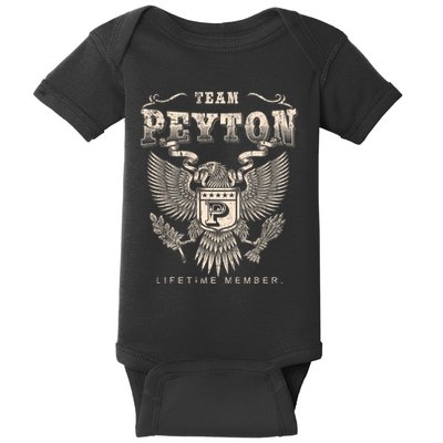 Team Peyton Lifetime Member Last Name Baby Bodysuit
