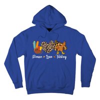 Thanksgiving Peace Love Turkey Dabbing Apparel Meaningful Gift Hoodie