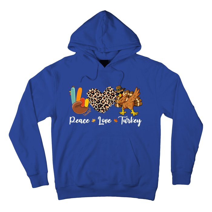 Thanksgiving Peace Love Turkey Dabbing Apparel Meaningful Gift Hoodie