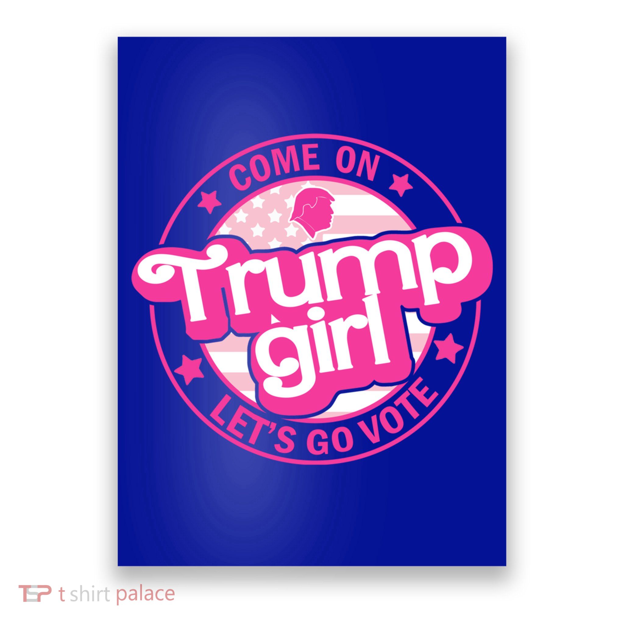 Trump Pink LetS Go Vote 2024 Gift Poster