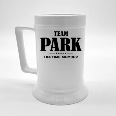 Team Park Lifetime Member Park Family Great Gift Beer Stein