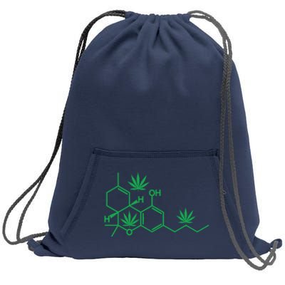 THC POT LEAF MOLECULE Sweatshirt Cinch Pack Bag