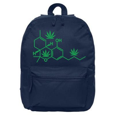 THC POT LEAF MOLECULE 16 in Basic Backpack