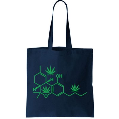 THC POT LEAF MOLECULE Tote Bag