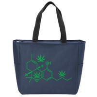 THC POT LEAF MOLECULE Zip Tote Bag