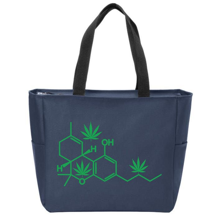 THC POT LEAF MOLECULE Zip Tote Bag