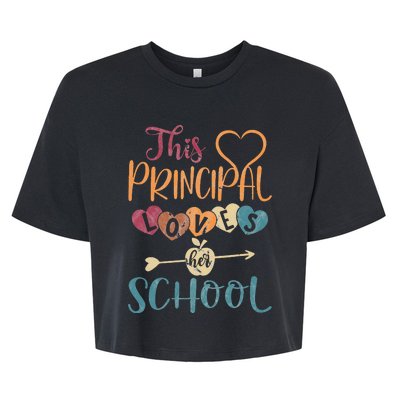 This Principal Loves Her School Teacher Funny Principal Bella+Canvas Jersey Crop Tee