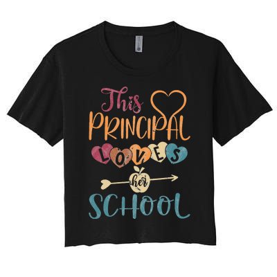 This Principal Loves Her School Teacher Funny Principal Women's Crop Top Tee