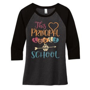 This Principal Loves Her School Teacher Funny Principal Women's Tri-Blend 3/4-Sleeve Raglan Shirt