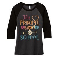 This Principal Loves Her School Teacher Funny Principal Women's Tri-Blend 3/4-Sleeve Raglan Shirt