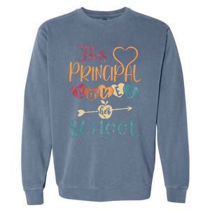 This Principal Loves Her School Teacher Funny Principal Garment-Dyed Sweatshirt