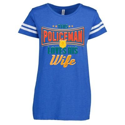 This Police Loves His Wife Police Officer Gift Enza Ladies Jersey Football T-Shirt