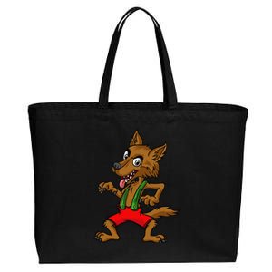 Three Pigs Lazy Halloween Costume Bad Wolf Cotton Canvas Jumbo Tote