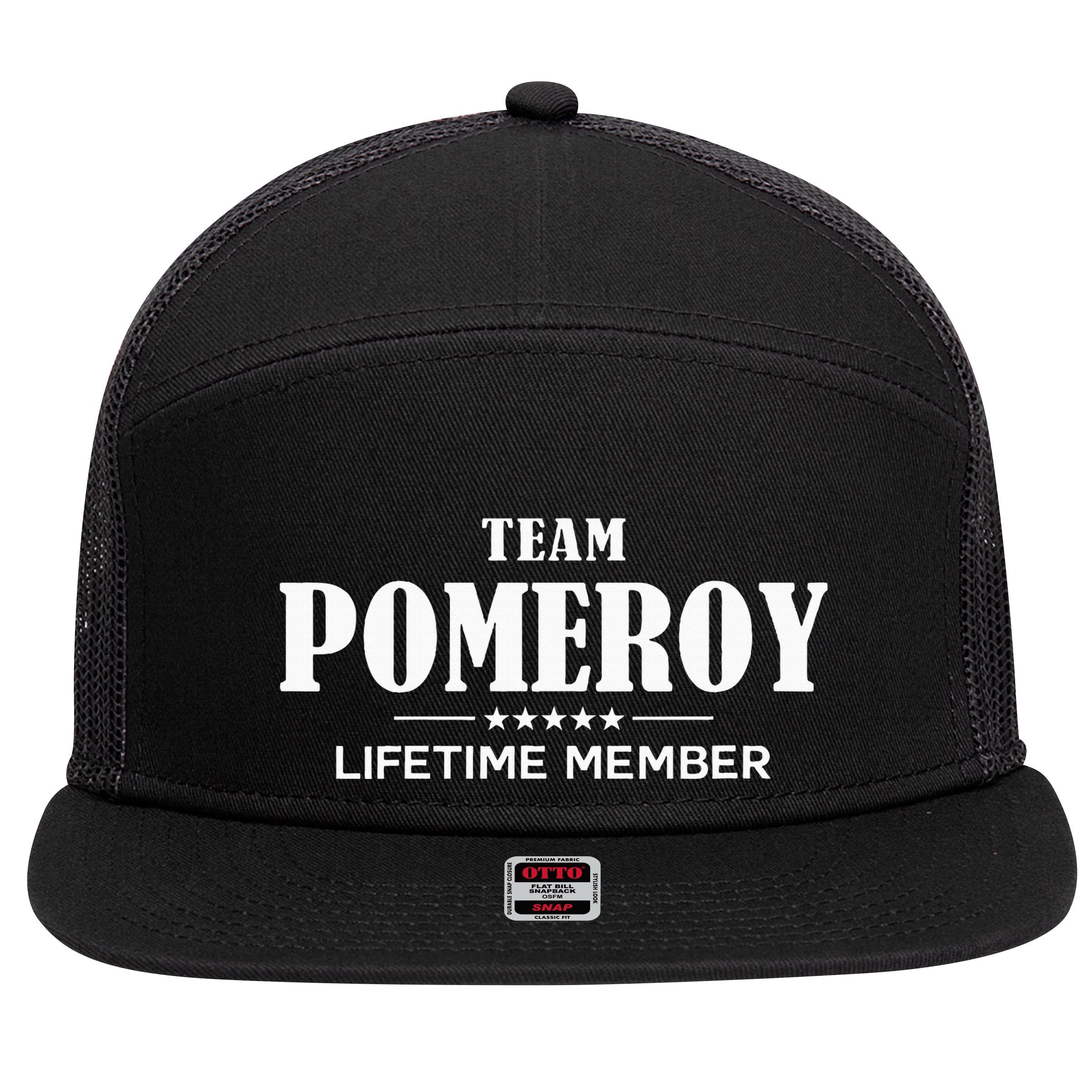 Team Pomeroy Lifetime Member Pomeroy Family 7 Panel Mesh Trucker Snapback Hat