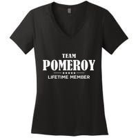 Team Pomeroy Lifetime Member Pomeroy Family Women's V-Neck T-Shirt