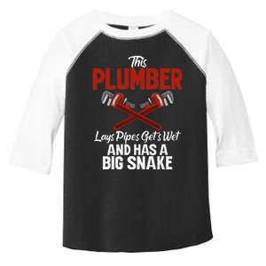 This Plumber lays Pipes gets wet and has a big Snake Plumber Toddler Fine Jersey T-Shirt