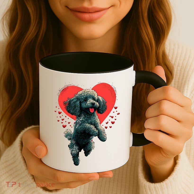 Toy Poodle Love Heart For Valentines Day On Poodle Lover Mug