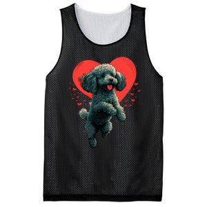 Toy Poodle Love Heart For Valentines Day On Poodle Lover Mesh Reversible Basketball Jersey Tank