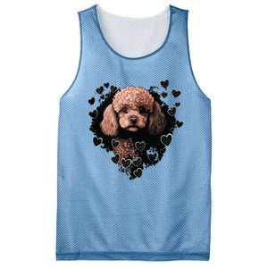 Toy Poodle Love Heart For Valentines Day On Poodle Lover Mesh Reversible Basketball Jersey Tank