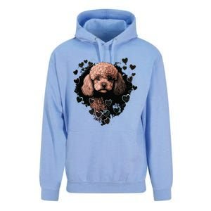 Toy Poodle Love Heart For Valentines Day On Poodle Lover Unisex Surf Hoodie